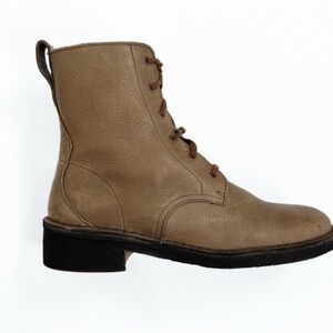 Clarks Tan Lace Up Boots
